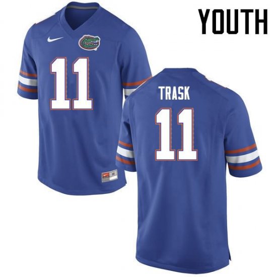 Youth Florida Gators #11 Kyle Trask NCAA Nike Blue Authentic Stitched College Football Jersey TKE6662XK